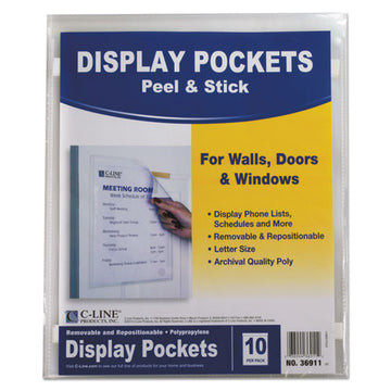 C-Line® Display Pockets, 8 1-2" X 11", Polypropylene, 10-pack freeshipping - TVN Wholesale